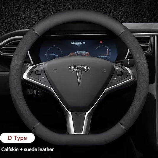 Tesla Genuine Cowhide Leather Steering Wheel Cover For Model 3, Model Y, Model S, Model X - i-Station Mobile Phone & Electronic Device Repair and Accessories