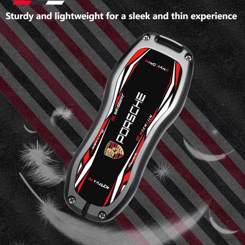 Load image into Gallery viewer, Porsche Stylish Racing-inspired Design Car Key Fob Case Cover For Cayenne, Macan, Panamera, 911, Taycan
