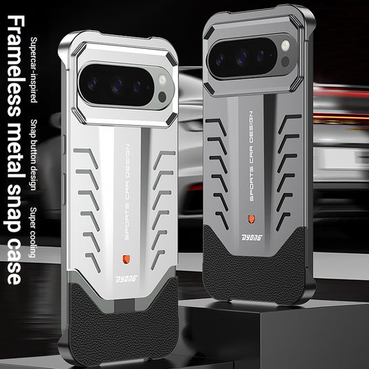 Google Pixel 9 & Pro - Borderless Aluminum Alloy Auto-Lock Cooling Phone Case