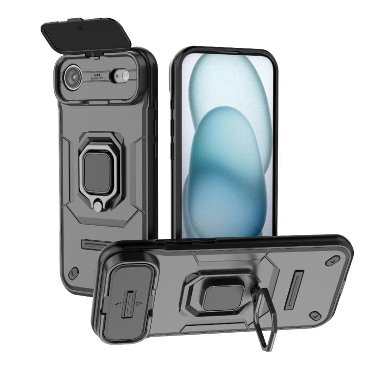 Load image into Gallery viewer, [With Lens Cover][Built-in Stand] Apple iPhone 17/Air/Pro/Max - Shield Shockproof Rugged Heavy Duty Case
