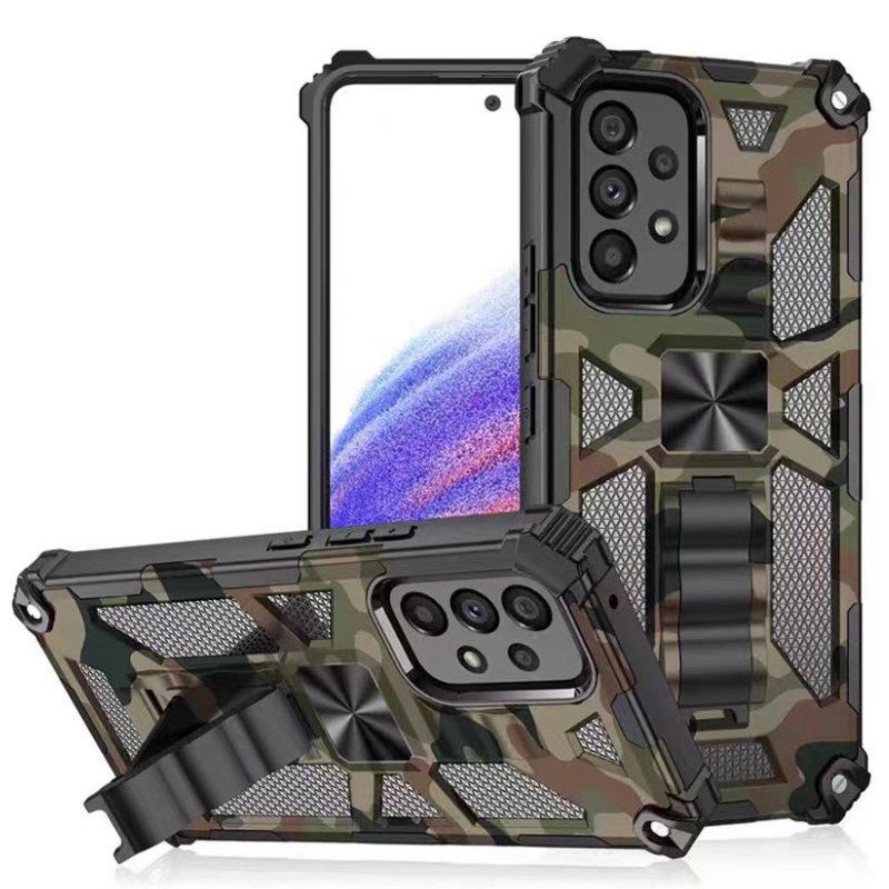 Load image into Gallery viewer, [Built-in Stand] Samsung  Galaxy S24 SM-S921/Plus SM-S926/Ultra SM-S928 Army Camouflage Armor Anti-fall Bracket Protection Heavy Duty Series Case
