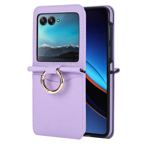 [With Card Solt][Built-in Ring Bracket] Motorola Moto Razr 40/Ultra Ultra-thin Full Protective Shockproof Genuine Leather Series Case