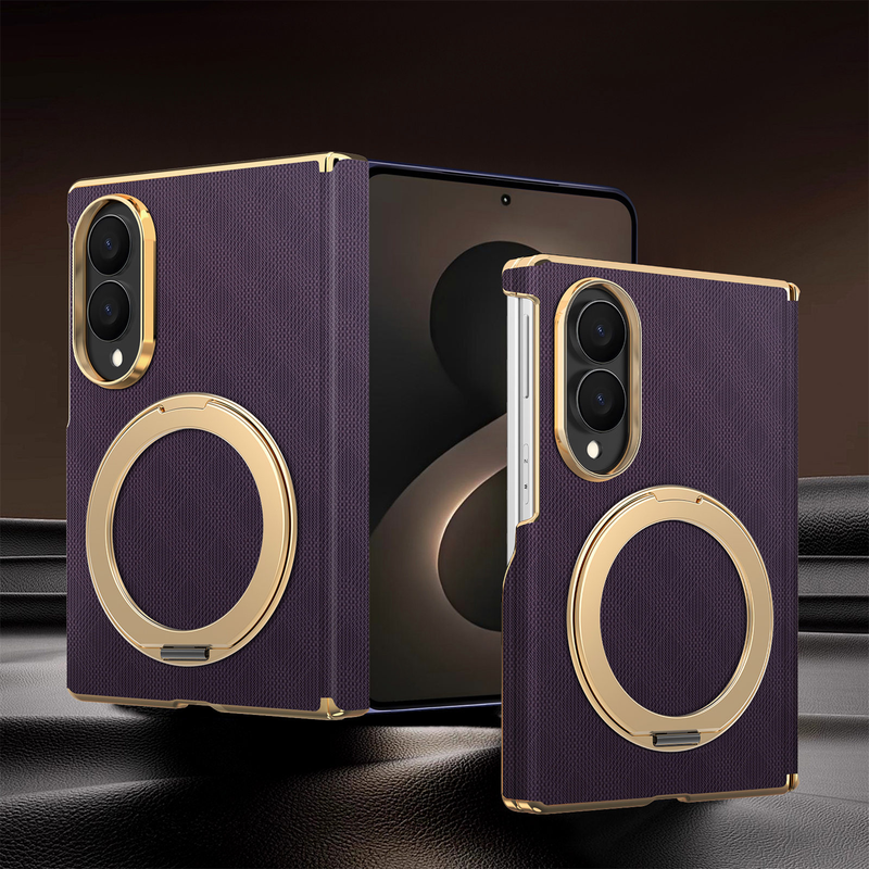 Load image into Gallery viewer, Samsung Galaxy Z Fold8 (SM-F971) - Premium Electroplated Business Magnetic Stand Case with Hinge Protection
