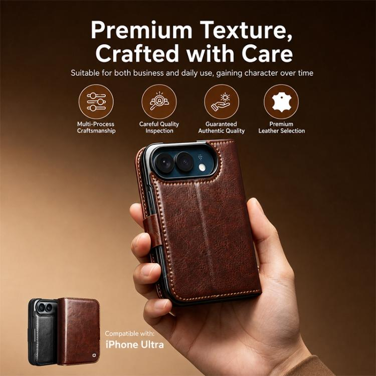 Load image into Gallery viewer, [With Card Slot] Apple iPhone Ultra / Fold - Genuine Leather Flip Stand Wallet Series Case
