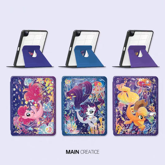 [With Pen Slot][360° Rotatable] Apple iPad Air 4/5 10.9'' 4/5th Gen (2020/2022) My Little Pony Cartoon Shockproof Protective Case