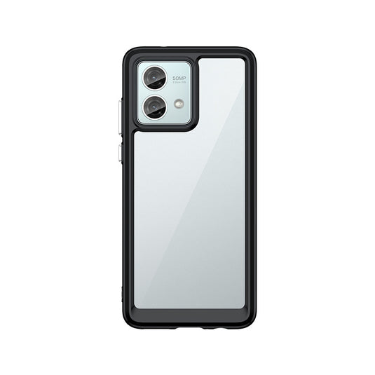 Motorola Moto G84 5G - Black Transparent Heavy Duty Drop Proof Case with 2PSC Screen Protector - i-Station Mobile Phone & Electronic Device Repair and Accessories