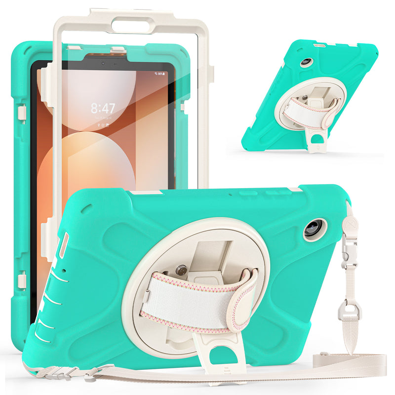 Load image into Gallery viewer, Samsung Galaxy Tab A11  (2025) 8.7&quot; - Heavy Duty 360 Degree Rotate Stand Hand Strap Case With Shoulder Strap
