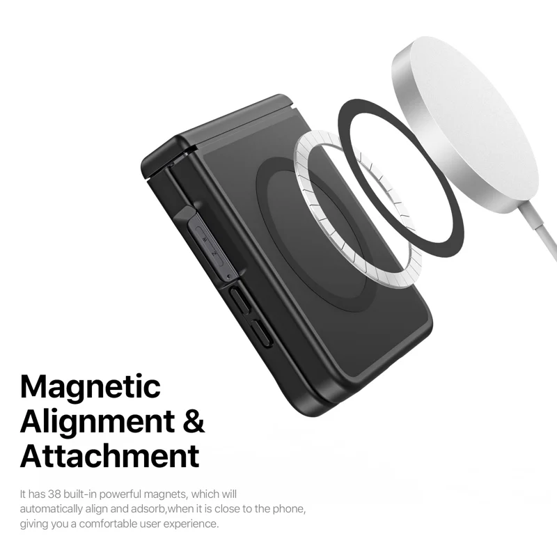 Load image into Gallery viewer, Samsung Galaxy Z Flip8 (SM-F776) Magnetic Foldable Matte Shockproof Phone Case with Hinge Protection
