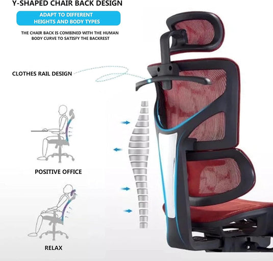 Contemporary Gaming Chair Office Chair Ergonomic Adjustable High Back Desk Chair With Headrest Adjustable 3d Arm Rests High Back with Breathable Mesh