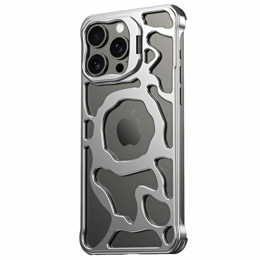 [Magsafe Compatible][Hidden Stand] Apple iPhone 15 / Pro / Pro Max High-quality aluminum alloy Mechanics Series Stand Case