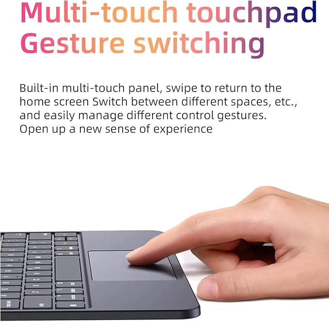 Load image into Gallery viewer, Apple iPad Mini 8.3&#39;&#39; 6/7th Gen (2021/2024) - Easy-Set Floating Cantilever Stand Precision Multi-Touch Trackpad Smart Wireless Keyboard Case With Backlit Keys
