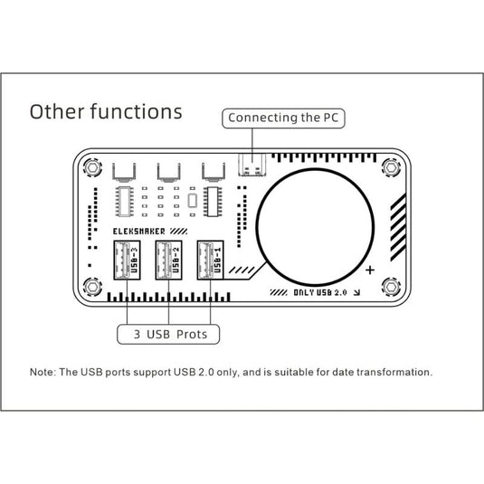 Retro look USB Hub with Volume Control RGB Ambient Light for Win PC for OS X Laptop Boyfriend Gift