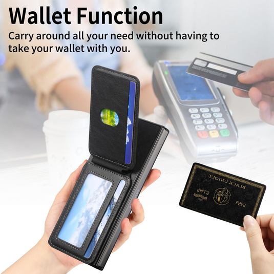 [With Card Slot][Built-in Holder] Motorola Moto Razr Fold - Shockproof Wallet Series Case