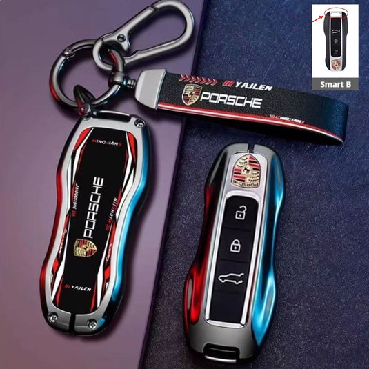 Porsche Stylish Racing-inspired Design Car Key Fob Case Cover For Cayenne, Macan, Panamera, 911, Taycan