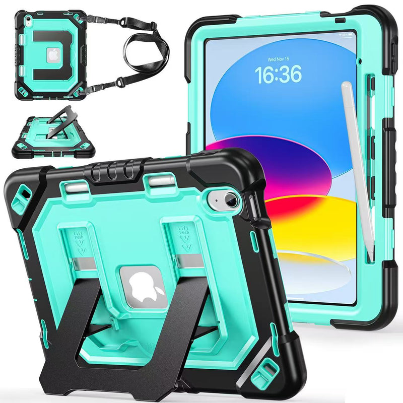 Load image into Gallery viewer, [Built-in Stand][With Shoulder Strap] Apple iPad Air 11-inch M2/M3/M4 (2024/2025/2026) Shock-absorb Heavy Duty Case

