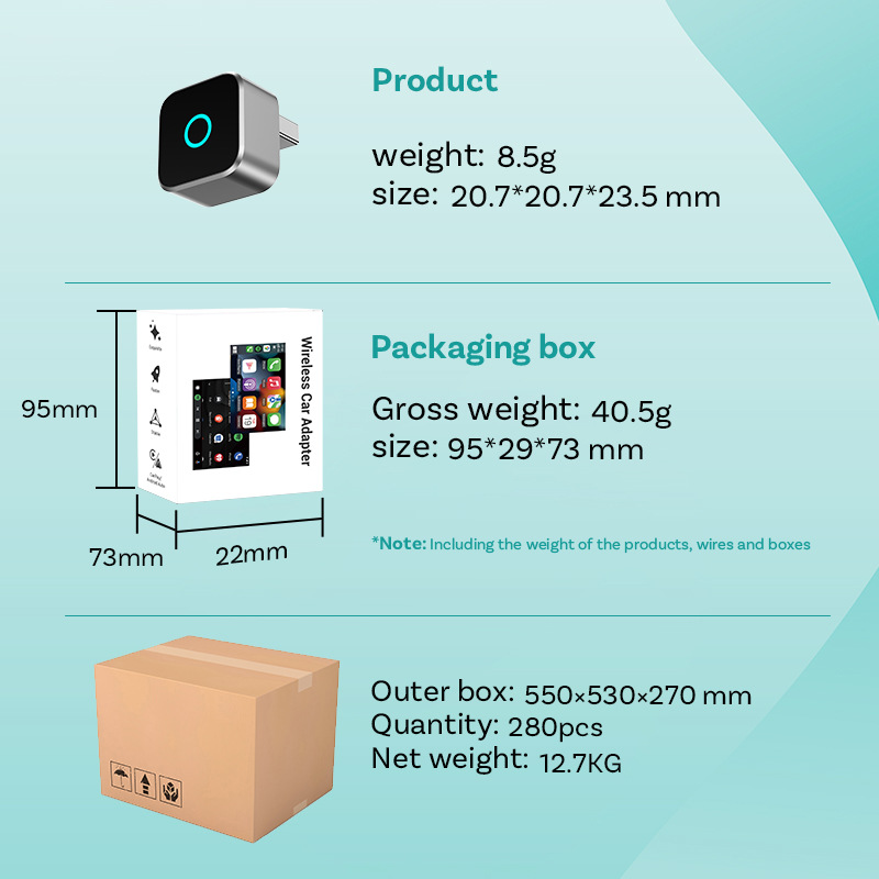 Load image into Gallery viewer, Metal Mirror Wireless CarPlay &amp; Android Auto Adapter, effortless connectivity
