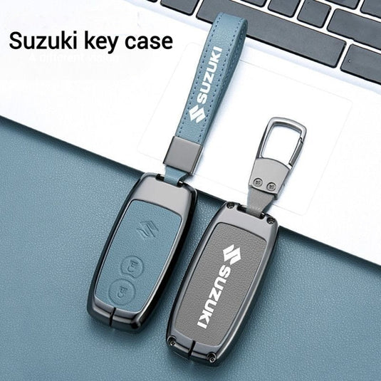 Suzuki Zinc Alloy PU Leather Car Key Fob Case Cover For SX4, Vitara