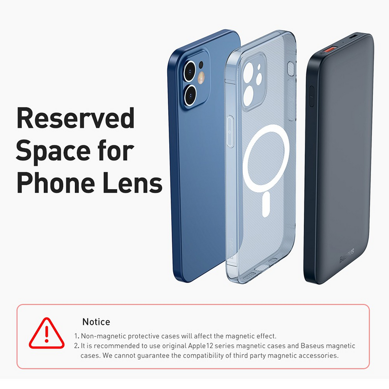 Load image into Gallery viewer, Baseus Magnetic Wireless Quick Charging Power Bank 10000mAh 20W (2022 Overseas Edition) PPCX010201 - Blue
