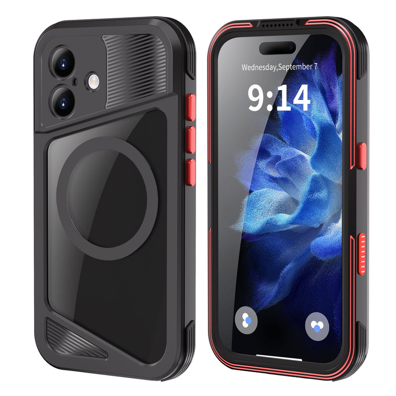 Load image into Gallery viewer, [Magsafe Compatible] [GTM Series][Latest Version] Apple iPhone 17/Air/Pro/Pro Max - Redpepper Shellbox Full Covered Metal Waterproof Heavy Duty Tough Armor Case
