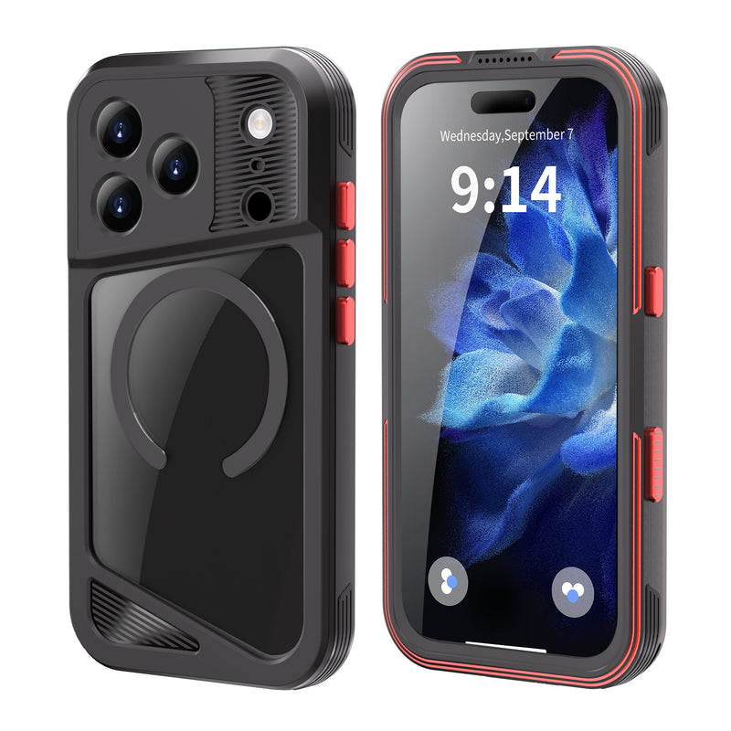 Load image into Gallery viewer, [Magsafe Compatible] [GTM Series][Latest Version] Apple iPhone 17/Air/Pro/Pro Max - Redpepper Shellbox Full Covered Metal Waterproof Heavy Duty Tough Armor Case
