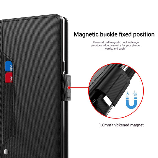 [With Card Slot] ZTE Nubia Z70 Ultra Magnetic PU Shockproof Protective Leather Case