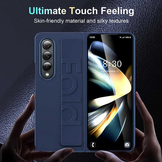 [With Wrist Strap] Samsung Galaxy Z Fold 6 SM-F956 Matte Silicone Shockproof Protection Essentials Series Case