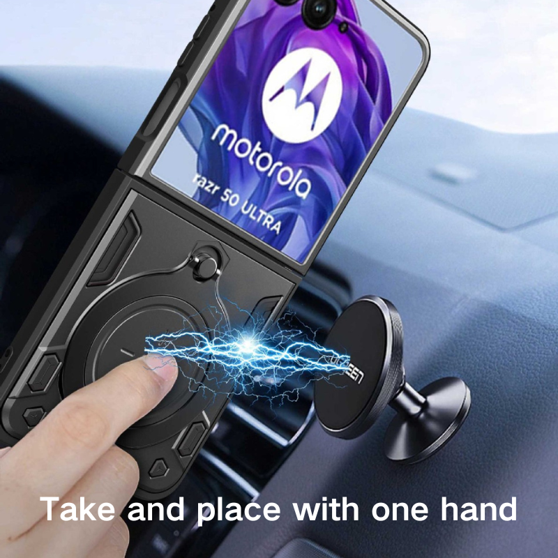 [Built-in Ring Bracket] Motorola Moto Razr 50/Ultra Minimalist Ultra-thin Shockproof Phone Stand Series Case - i-Station Mobile Phone & Electronic Device Repair and Accessories