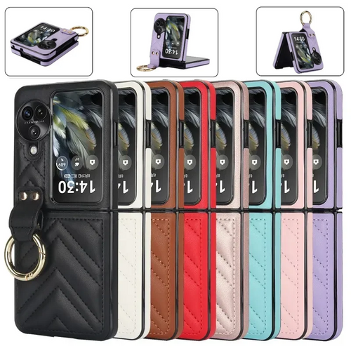 [With Metal Buckle] OPPO Find N3 Flip (PHT110/CPH2519) Leather Luxury Shockproof Essentials Series Case