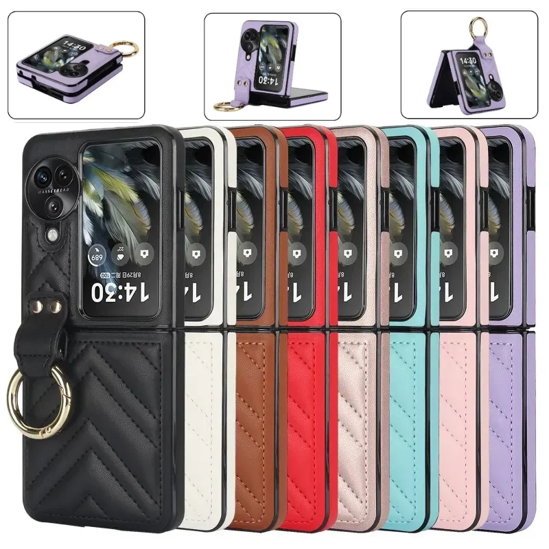 Load image into Gallery viewer, [With Metal Buckle] OPPO Find N3 Flip (PHT110/CPH2519) Leather Luxury Shockproof Essentials Series Case
