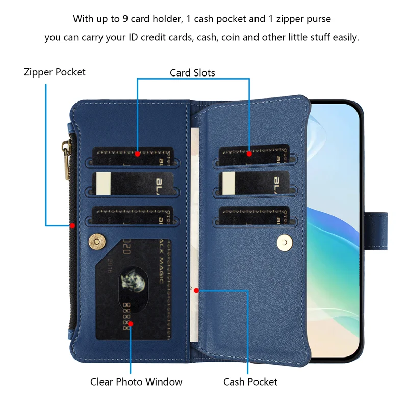 Load image into Gallery viewer, [With Card Slot] Samsung Galaxy S25 Edge (SM-S937) - Multifunctional Flip Phone Case With Magnetic Closure &amp; Wrist Strap
