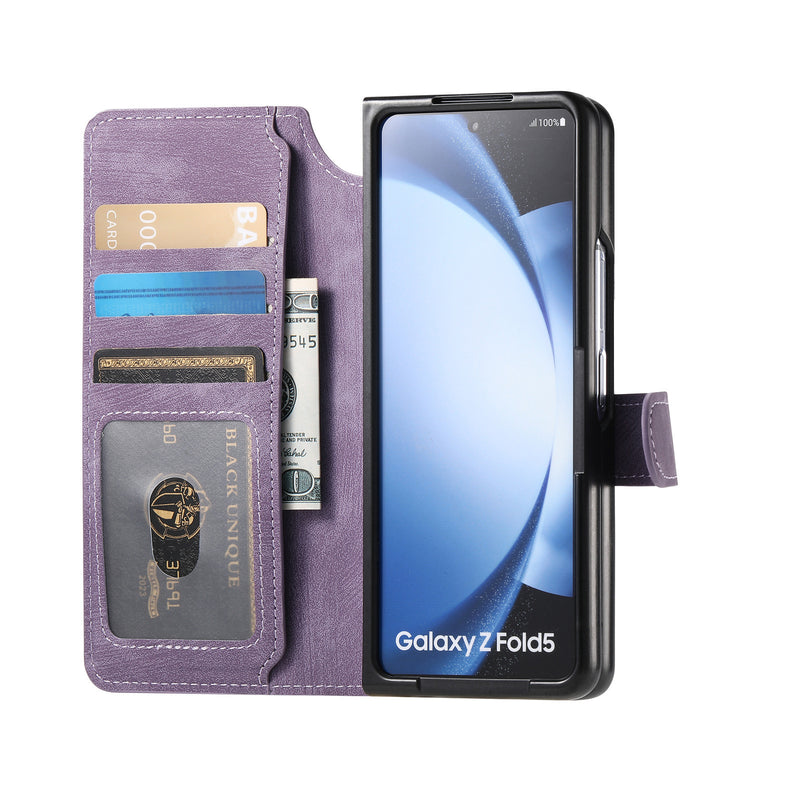 Load image into Gallery viewer, [Magsafe Compatible][Detachable] Samsung Galaxy Z Fold3 SM-F926 Leather Flip Shockproof Wallet Series Case With Card Slot
