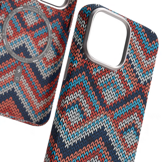 [Magsafe Compatible] Apple iPhone 16/Pro/Pro Bohemian Woven Pattern Shockproof Essentials Series Case