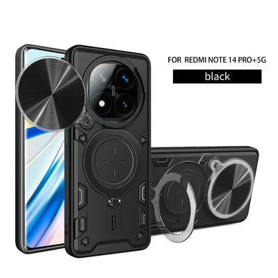 [With Slide Lens Cover][Built-in Stand] Xiaomi Redmi Note 14 Pro+ 5G TPU Shockproof Stand Series Case - i-Station Mobile Phone & Electronic Device Repair and Accessories