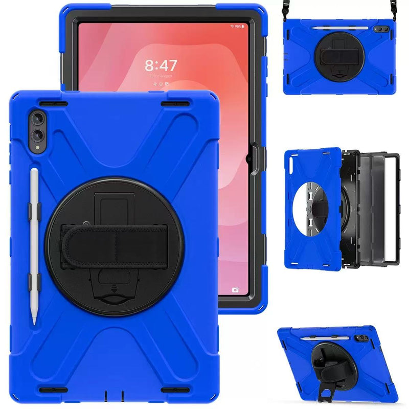 Load image into Gallery viewer, Samsung Galaxy Tab S11 Ultra (2025) 14.6&quot; - Heavy Duty 360 Degree Rotate Stand Hand Strap Case With Shoulder Strap
