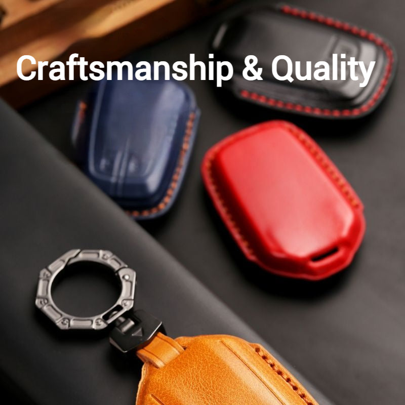 Load image into Gallery viewer, Isuzu Handcrafted Genuine Leather Car Key Fob Case Cover For D-MAX, MU‑X
