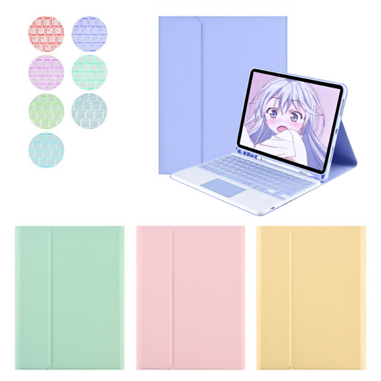 Apple iPad 10.9/11'' 10/11th Gen (2022/2025) Smart Wireless Keyboard Flip Case With Backlit