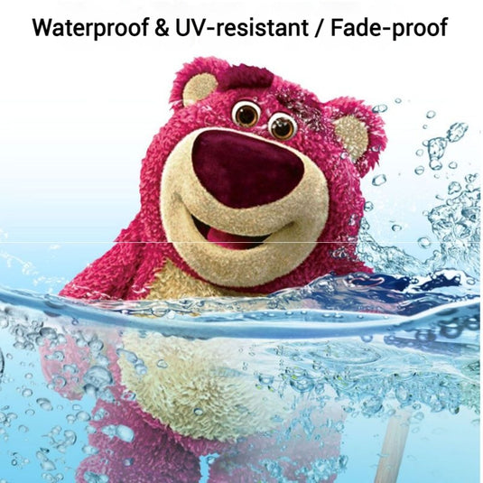 Cute Strawberry Bear Car Body Sticker – Self-Adhesive Kawaii Lotso PVC Soft Film For Car Decoration - i-Station Mobile Phone & Electronic Device Repair and Accessories