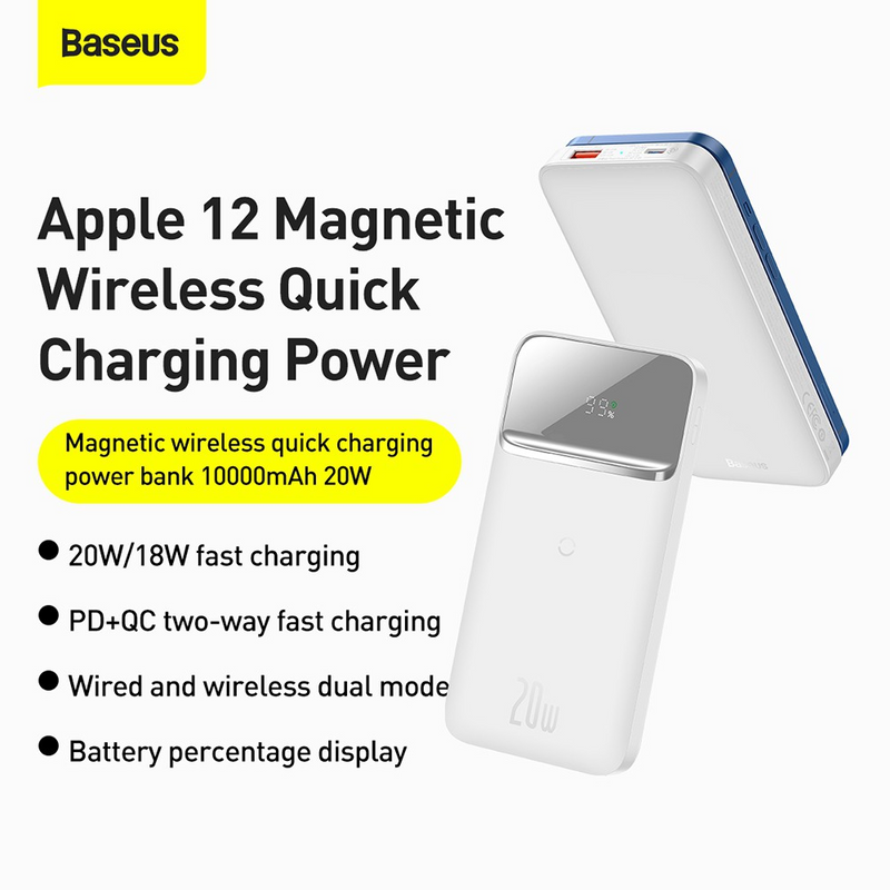 Load image into Gallery viewer, Baseus Magnetic Wireless Fast Charging Power Bank 10000mAh 20W PPCX010202
