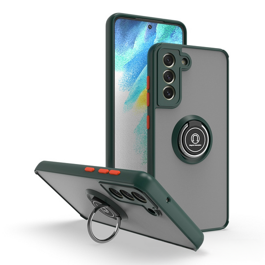 [With Ring Bracket] Samsung Galaxy S9 SM-G960/Plus SM-G965 Liquid Matte Full-cover Protective Essentials Series Case