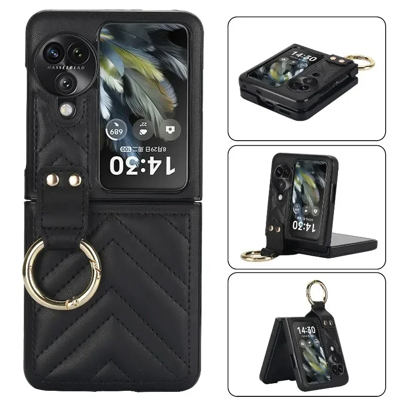 Load image into Gallery viewer, [With Metal Buckle] OPPO Find N3 Flip (PHT110/CPH2519) Leather Luxury Shockproof Essentials Series Case
