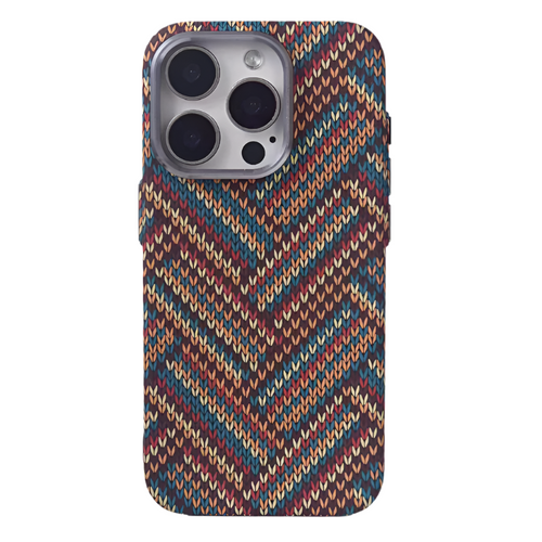 [Magsafe Compatible] Apple iPhone 14/Pro/Pro Bohemian Woven Pattern Shockproof Essentials Series Case