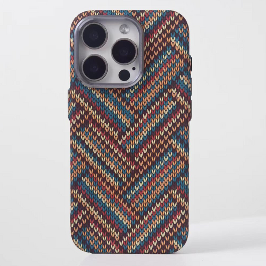 [Magsafe Compatible] Apple iPhone 16/Pro/Pro Bohemian Woven Pattern Shockproof Essentials Series Case