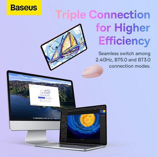Baseus F01B Tri-Mode Wireless Mouse - i-Station Mobile Phone & Electronic Device Repair and Accessories