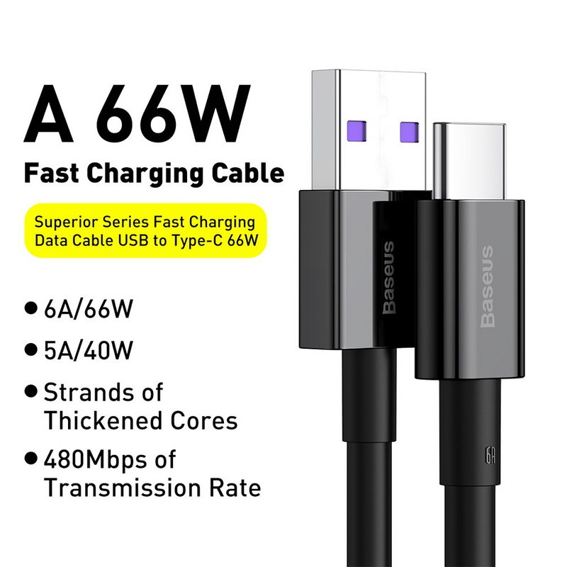 Load image into Gallery viewer, Baseus Superior Series Fast Charging Data Cable USB to Type-C 66W 1M
