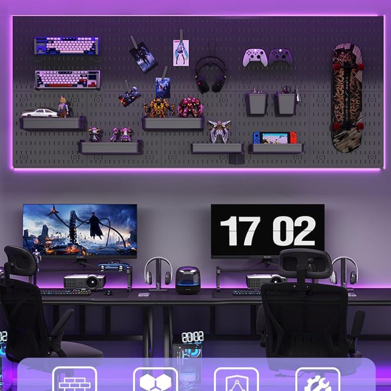 Load image into Gallery viewer, Revamp Your Space With A Versatile Pegboard Kit - Effortlessly Organize Home, Office, And Gaming Setup With Customizable Hanging Solutions
