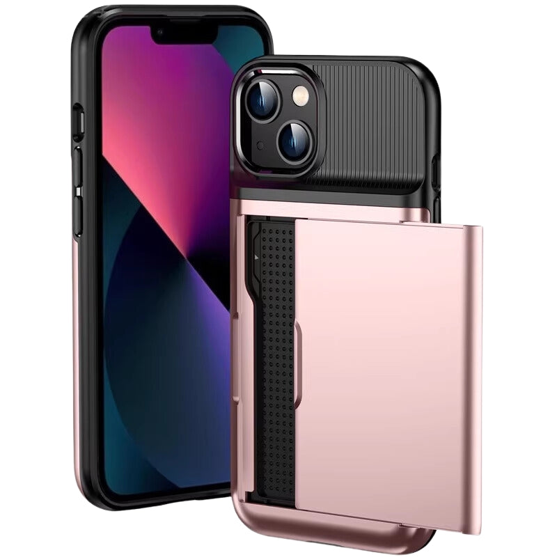 Load image into Gallery viewer, [With Card Slot] Apple iPhone 12/Pro/Pro Max Card Slot Slider Holder Slim Armor CS Designed Shockproof Mechanics Series Case
