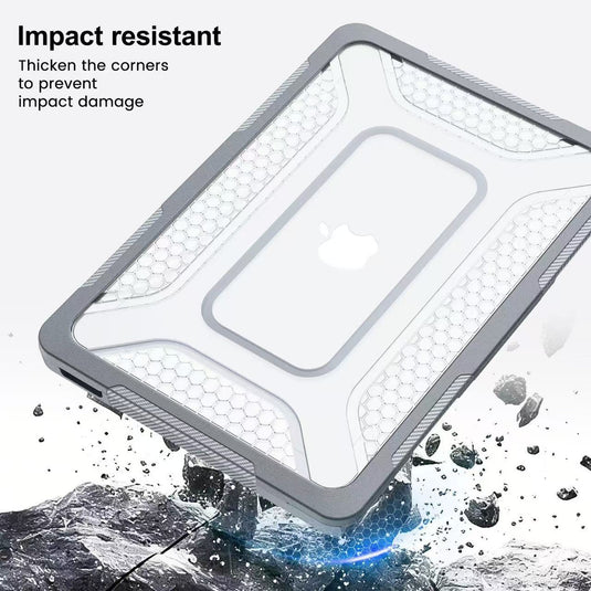 Macbook Neo 13“ 2026 (A3404) - Hybrid Armor Case with Hidden Stand & Anti-Slip Grip - i-Station Mobile Phone & Electronic Device Repair and Accessories