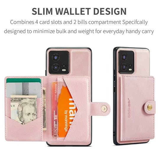 [With Card Slot] Motorola Moto S30 Pro Detachable Card Holder Leather Shockproof Wallet Series Case