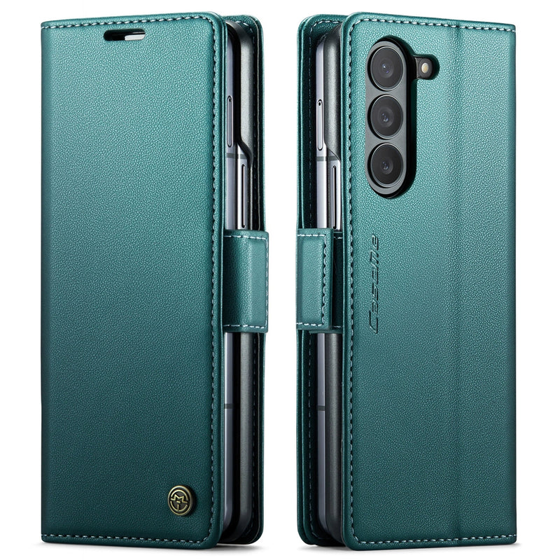 Load image into Gallery viewer, Samsung Galaxy Z Fold 6 (SM-F956) Premium Leather Shockproof Wallet Series Case
