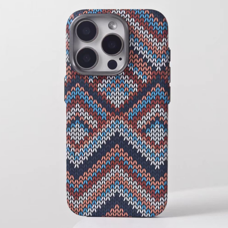 Load image into Gallery viewer, [Magsafe Compatible] Apple iPhone 16/Pro/Pro Bohemian Woven Pattern Shockproof Essentials Series Case
